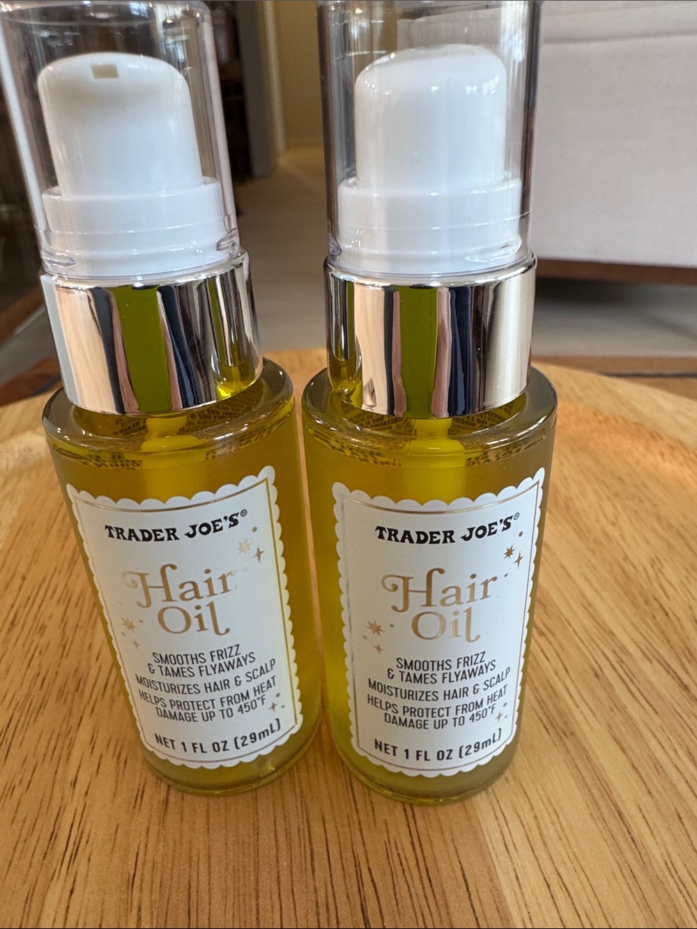 NEW Trader Joe's Hair Oil Bundle Duo (2 Bottles x 1 oz / 29ml)